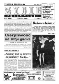 Życie Przemyskie : tygodnik regionalny. 1993, R. 27, nr 5 (1309) (3 lutego)