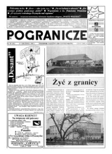 Pogranicze : tygodnik zależny (od czytelników). 1992, R. 2, nr 50 (81) (15 grudnia)