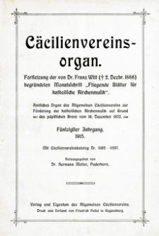 Cäcilienvereinsorgan. 1915, R. 50, z. 1-12