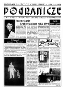 Pogranicze : tygodnik zależny od czytelników. 1995, R. 5, nr 13 (200) (28 marca)
