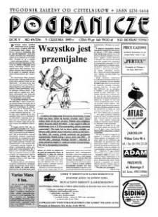 Pogranicze : tygodnik zależny od czytelników. 1995, R. 5, nr 49 (236) (5 grudnia)