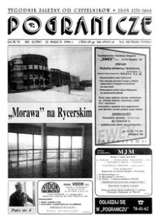 Pogranicze : tygodnik zależny od czytelników. 1996, R. 6, nr 11 (250) (12 marca)