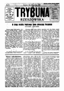 Trybuna Rzeszowska. 1924, R. 1, nr 2 (20 grudnia)
