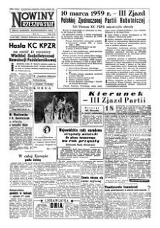 Nowiny Rzeszowskie : organ Komitetu Wojewódzkiego PZPR. 1958, R. 10, nr 249 (20 października)