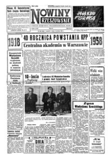 Nowiny Rzeszowskie : organ Komitetu Wojewódzkiego PZPR. 1958, R. 10, nr 299 (17 grudnia)