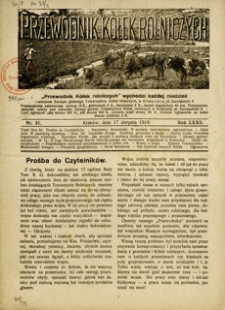 Przewodnik Kółek Rolniczych. 1919, R. 32, nr 31 (17 sierpnia)