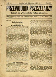 Przewodnik Pszczelarzy : dodatek do „Przewodnika Kółek rolniczych”. 1924, R. 4, nr 2 (30 marca)