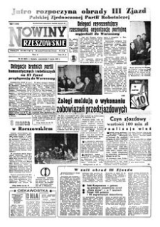 Nowiny Rzeszowskie : organ Komitetu Wojewódzkiego PZPR. 1959, R. 11, nr 58 (9 marca)