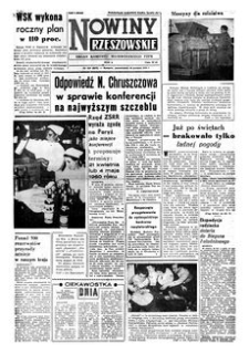 Nowiny Rzeszowskie : organ Komitetu Wojewódzkiego PZPR. 1959, R. 11, nr 310 (28 grudnia)