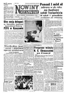 Nowiny Rzeszowskie : organ Komitetu Wojewódzkiego PZPR. 1960, R. 12, nr 6 (8 stycznia)
