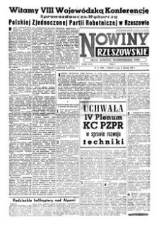 Nowiny Rzeszowskie : organ Komitetu Wojewódzkiego PZPR. 1960, R. 12, nr 21 (26 stycznia)