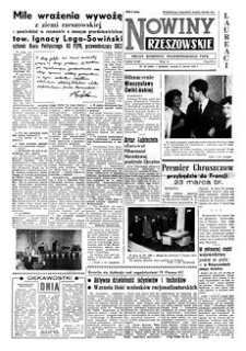 Nowiny Rzeszowskie : organ Komitetu Wojewódzkiego PZPR. 1960, R. 12, nr 63 (15 marca)