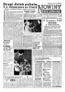 Nowiny Rzeszowskie : organ Komitetu Wojewódzkiego PZPR. 1960, R. 12, nr 72 (25 marca)