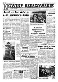 Nowiny Rzeszowskie : organ Komitetu Wojewódzkiego PZPR. 1960, R. 12, nr 135 (8 czerwca)
