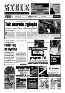Życie Podkarpackie. 2002, nr 17 (1770) (24 kwietnia)
