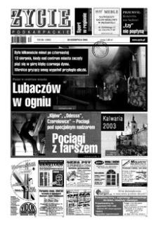 Życie Podkarpackie. 2003, nr 34 (1840) (20 sierpnia)