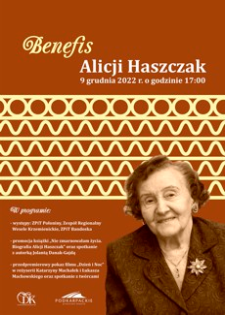 Benefis Alicji Haszczak [Plakat]