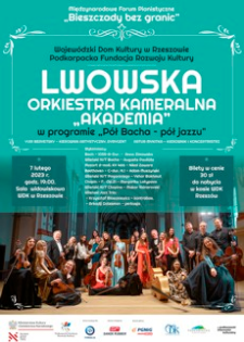Lwowska Orkiestra Kameralna „Akademia” w programie „Pół Bacha - pół jazzu” [Plakat]