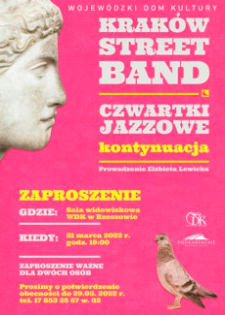 Kraków Street Band : Czwartki Jazzowe kontynuacja [Zaproszenie]
