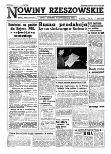 Nowiny Rzeszowskie : organ Komitetu Wojewódzkiego PZPR. 1961, R. 13, nr 65 (17 marca)