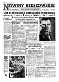 Nowiny Rzeszowskie : organ Komitetu Wojewódzkiego PZPR. 1961, R. 13, nr 87 (13 kwietnia)