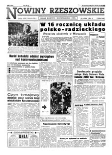 Nowiny Rzeszowskie : organ Komitetu Wojewódzkiego PZPR. 1961, R. 13, nr 94 (21 kwietnia)