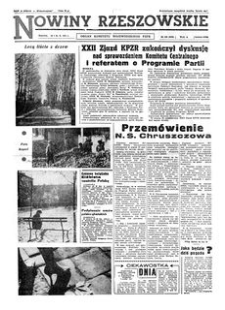 Nowiny Rzeszowskie : organ Komitetu Wojewódzkiego PZPR. 1961, R. 13, nr 256 (28-29 października)