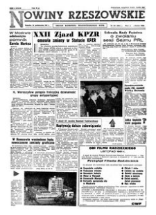 Nowiny Rzeszowskie : organ Komitetu Wojewódzkiego PZPR. 1961, R. 13, nr 257 (30 października)