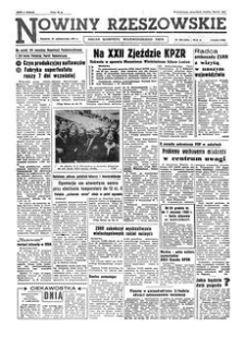 Nowiny Rzeszowskie : organ Komitetu Wojewódzkiego PZPR. 1961, R. 13, nr 258 (31 października)