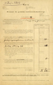 Zeznanie do podatku osobisto-dochodowego : za rok podatkowy 1899