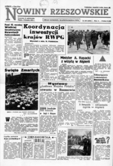 Nowiny Rzeszowskie : organ KW Polskiej Zjednoczonej Partii Robotniczej. 1963, nr 258-282 (listopad)