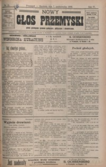 Nowy Głos Przemyski : pismo poświęcone sprawom społecznym, politycznym i ekonomicznym. 1906, R. 4, nr 41-44 (październik)