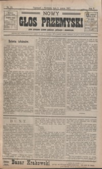 Nowy Głos Przemyski : pismo poświęcone sprawom społecznym, politycznym i ekonomicznym. 1907, R. 5, nr 10-16 (marzec)