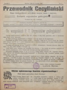 Przewodnik Cecyliański : pismo dwutygodniowe, poświęcone muzyce, nauce i rozrywce. 1902, R. 1, nr 1-7