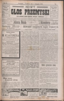 Nowy Głos Przemyski : pismo poświęcone sprawom społecznym, politycznym i ekonomicznym. 1908, R. 6, nr 44-48 (listopad)