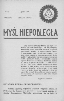 Myśl Niepodległa 1908 nr 68