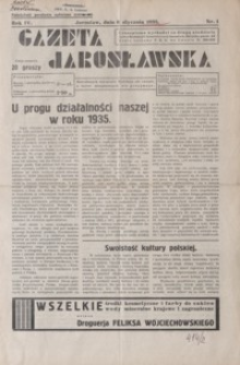 Gazeta Jarosławska. 1935, R. 4, nr 1-22, 24