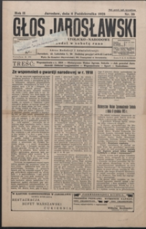 Głos Jarosławski : czasopismo katolicko-narodowe. 1928, R. 2, nr 39-42 (październik)