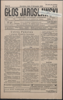 Głos Jarosławski : czasopismo katolicko-narodowe. 1928, R. 2, nr 43-46 (listopad)