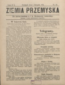 Ziemia Przemyska. 1914, R. 2, nr 45-61 (listopad)