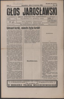 Głos Jarosławski : organ Stronnictwa Narodowego. 1931, R. 5, nr 23-26 (czerwiec)