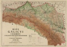 Mapa Galicyi i Bukowiny z Wielkiem Księstwem Krakowskiem / przez Stanisława Majerskiego