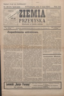Ziemia Przemyska. 1930, R. 16, nr 28-33 (maj)