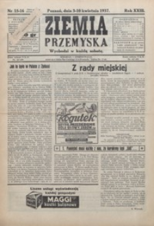 Ziemia Przemyska. 1937, R. 23, 15-18 (kwiecień)
