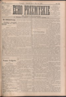 Echo Przemyskie : organ Stronnictwa Katolicko-Narodowego. 1902, R. 7, nr 71-78 (wrzesień)