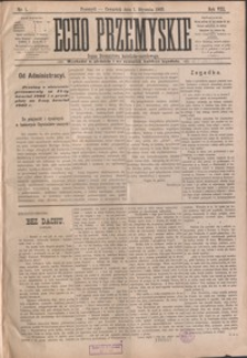 Echo Przemyskie : organ Stronnictwa Katolicko-Narodowego. 1903, R. 8, nr 1-6, 8-9 (styczeń)