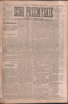 Echo Przemyskie : organ Stronnictwa Katolicko-Narodowego. 1903, R. 8, nr 45-51 (czerwiec)