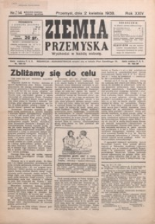 Ziemia Przemyska. 1938, R. 24, nr 14-18 (kwiecień)