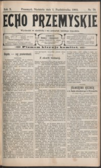 Echo Przemyskie : organ Stronnictwa Katolicko-Narodowego. 1905, R. 10, nr 79-87 (październik)