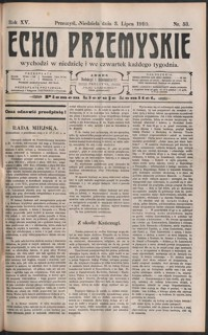Echo Przemyskie : organ Stronnictwa Katolicko-Narodowego. 1910, R. 15, nr 53-61 (lipiec)